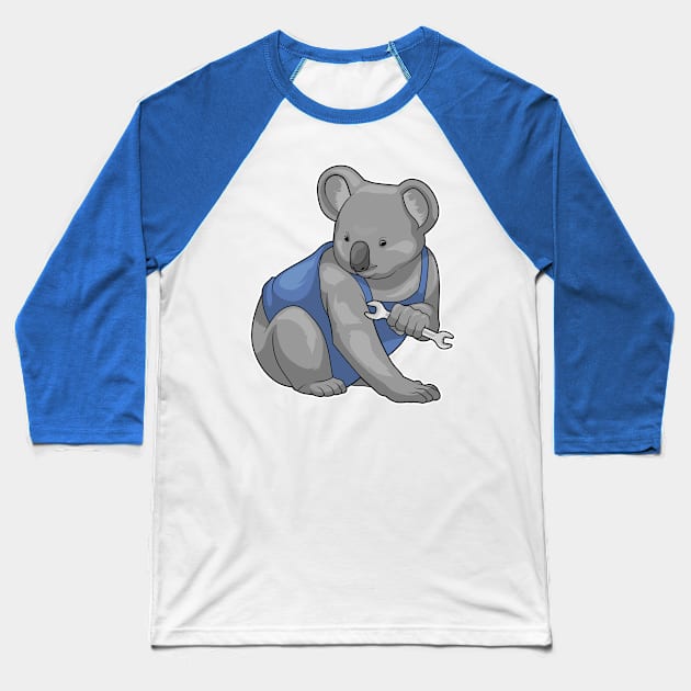 Koala Mechanic Tool Baseball T-Shirt by Markus Schnabel